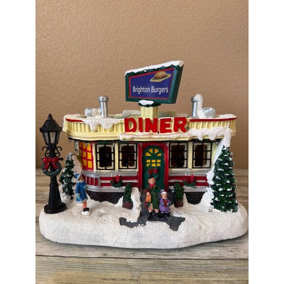 Carole Towne Christmas Village 2022 Brighton Burgers Diner20th Anniversary w/Box - Picture 3 of 17
